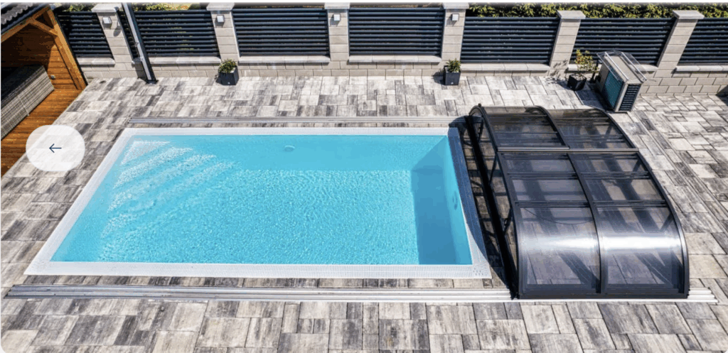 Ovale Poolüberdachung DALLAS ALBIXON a.s 2