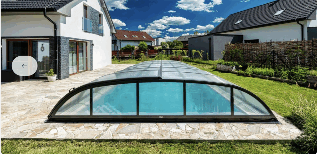 Ovale Poolüberdachung DALLAS ALBIXON a.s 4